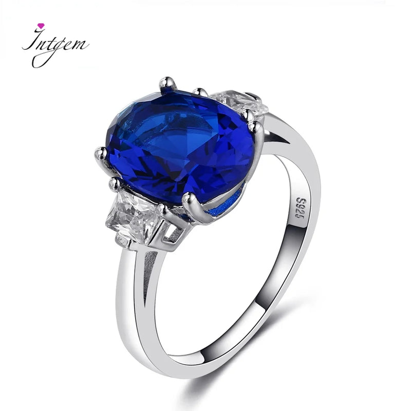 Oval 9*12MM Kyanite Ring for Women - Engagement Wedding Party Jewelry