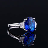 Oval 9*12MM Kyanite Ring for Women - Engagement Wedding Party Jewelry