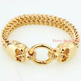 Skull Men Bracelet 316L Stainless Steel Bangle Boyfriend Gift Silver