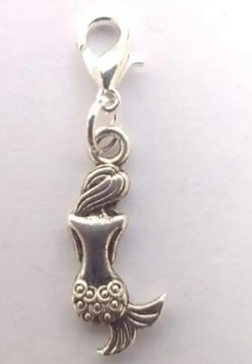 Vintage Mermaid Charm Pendant For Bracelet Handbag Gift