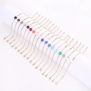 Square Cut Stone 18k Gold-plated Bracelet
