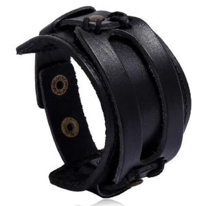 Johnny Depp Vintage Leather Bracelet Retro Punk Cowhide Men High Quality