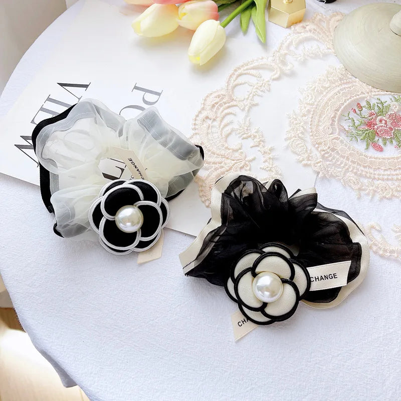Silk Elastic Hair Bands Solid Hair Scrunchies For Women