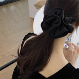 13cm Large Silk Elastic Hair Bands Solid Hair Scrunchies For Women Headwear