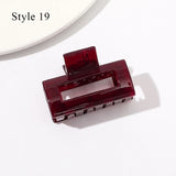 Geometric Jelly Hair Claw for Women Girls
