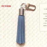 Leather Tassel Key Chain Lobster Clasp Purse Charm 18 Colors