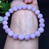 Kunzite Bracelet Natural Stone Beads 8.8mm Gift for Women Men