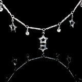 Rhinestone Beach Silver Plated Anklet Star CZ Foot Chain