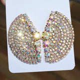 Crystal Rhinestone Big Stud Earrings - Jewelry Boutique Statement Earrings