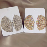Crystal Rhinestone Big Stud Earrings - Jewelry Boutique Statement Earrings