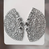 Crystal Rhinestone Big Stud Earrings - Jewelry Boutique Statement Earrings