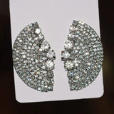 Crystal Rhinestone Big Stud Earrings - Jewelry Boutique Statement Earrings