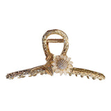 Alloy Cross Ribbon Texture Rhinestone Sunflower Hair Clips