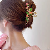 Large Strawberry Hair Claw Metal Ponytail Hair Clip