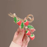 Large Strawberry Hair Claw Metal Ponytail Hair Clip