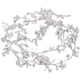 Leaf Zircon Hairband Princess Engagement Headband Wedding Pearl Headdress