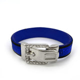 Leather Wrap Wristband Cuff Punk Crystal Rhinestone Bracelet Bangles