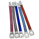 Leather Wrap Wristband Cuff Punk Crystal Rhinestone Bracelet Bangles