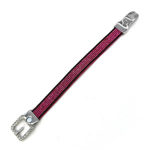 Leather Wrap Wristband Cuff Punk Crystal Rhinestone Bracelet Bangles