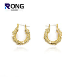 Vintage U-Shaped Pearl Earrings for Women
