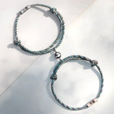 Personalized Magnetic Couple Bracelet Name Knitted Gift