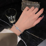 Full Diamond 925 Silver Bracelet High-End Sense For Women Fine Jewelry