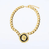 Lion Heads Pendants Necklaces Punk Chain Men Necklace