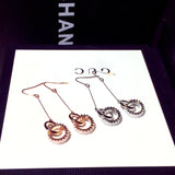 Micro Inlaid Zircon Ear Hook Earrings for Lady