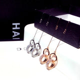 Micro Inlaid Zircon Ear Hook Earrings for Lady