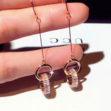 Micro Inlaid Zircon Ear Hook Earrings for Lady