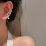 Long Tassel Butterfly Ear Cuffs Earrings Ear Clips Ear Wrap Around Earrings
