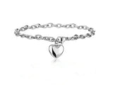 Love Heart Chain Charm Bracelet for Women Engagement