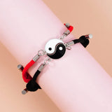 Love Heart Magnet Couple Bracelets Dinosaur Tai Chi Match Bracelet Sets
