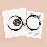 Love Heart Magnet Couple Bracelets Dinosaur Tai Chi Match Bracelet Sets
