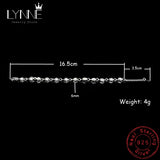 925 Silver Frosted Bead Chain Plum Bracelet