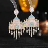 Tassel Dangle Earrings CZ French Statement Jewelry