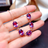 18K Rose Plated Amethyst Bracelet for Women