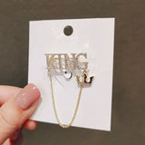 Men Women Brooch Letter King Sweater Coat Accessories Pin