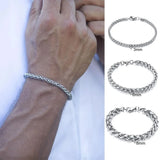 Men Bracelet Stainless Steel Hip Hop Charm Bracelet for Christmas