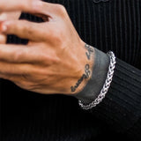 Men Bracelet Stainless Steel Hip Hop Charm Bracelet for Christmas