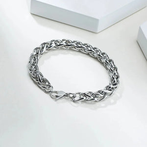 Men Bracelet Stainless Steel Hip Hop Charm Bracelet for Christmas