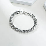 Men Bracelet Stainless Steel Hip Hop Charm Bracelet for Christmas
