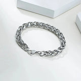 Men Bracelet Stainless Steel Hip Hop Charm Bracelet for Christmas