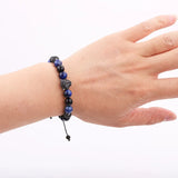 Men Bracelet Tiger Eye CZ Leopard Macrame Bracelet