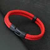 Men Bracelet Thread Double Layer Detachable Matching Stackable Braslet