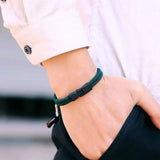 Men Bracelet Thread Double Layer Detachable Matching Stackable Braslet