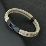 Men Bracelet Thread Double Layer Detachable Matching Stackable Braslet