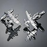 Men's Silver Airplane Cufflink High Plane Cuff Links Wedding Jewelry Gift