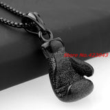 316L Stainless Steel Boxing Glove Pendant Necklace