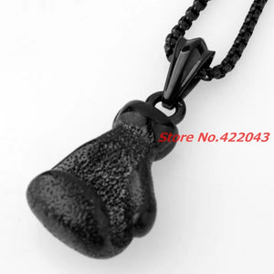 316L Stainless Steel Boxing Glove Pendant Necklace